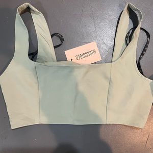 Light green Misguided crop top